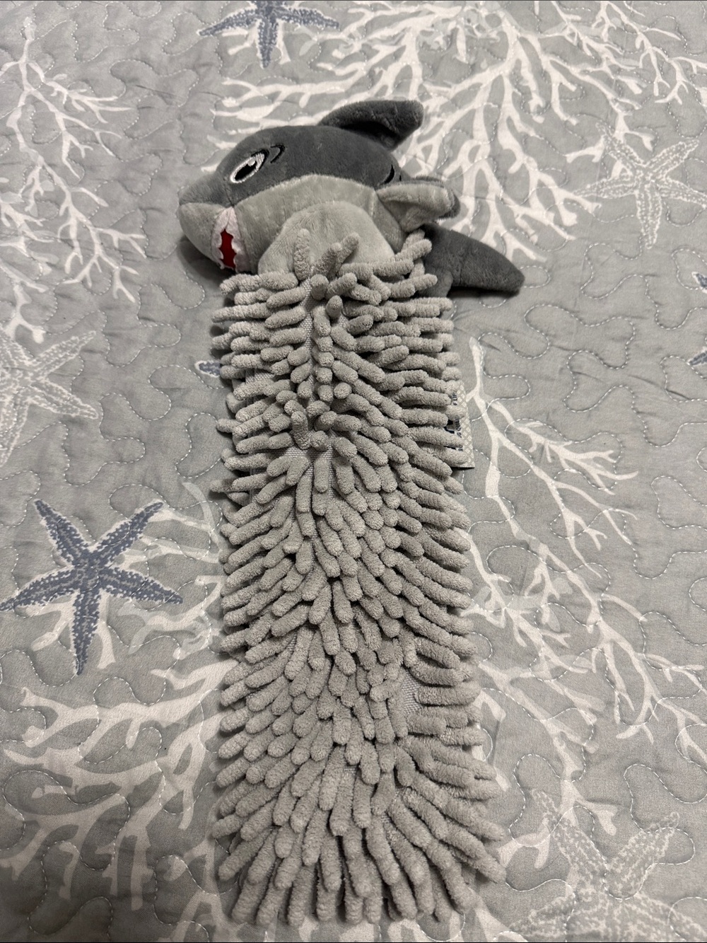 Norwex Plush Grey Shark Microfiber Duster - Home Accents